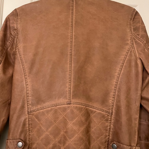 Bagatelle faux leather brown motorcycle jacket Size M - Picture 9 of 9